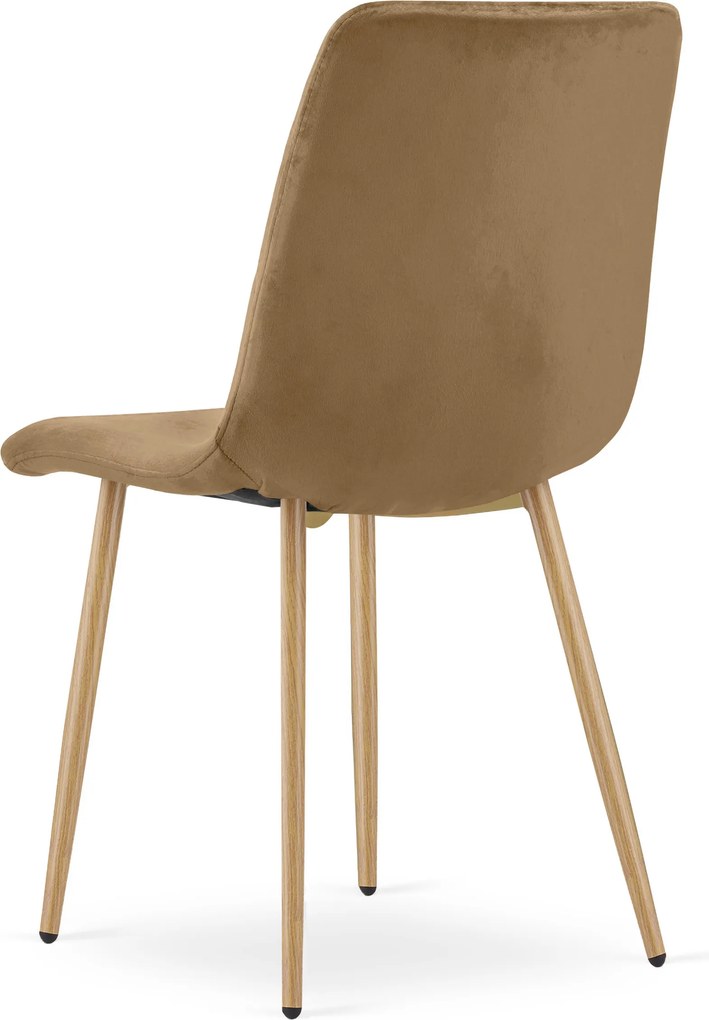 Hnedá zamatová stolička TURIN