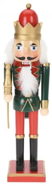 Luskáčik v červeno-zelenom oblečení 38 cm