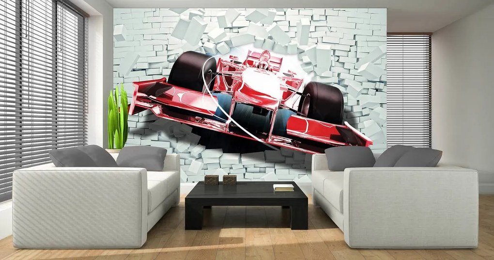 Fototapeta - Červené formuly 1 3D F1 (254x184 cm)