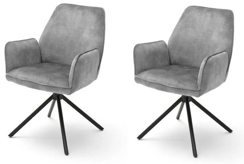 Jedálenské stoličky NEXORO 2 ks sivé