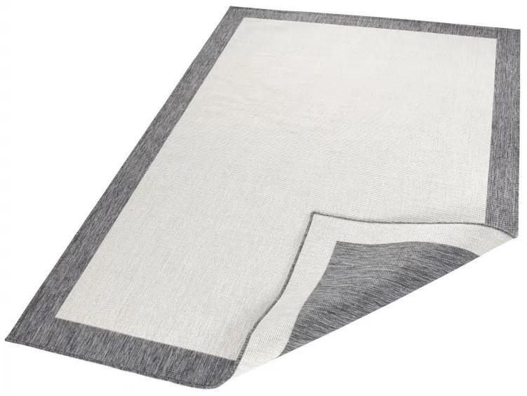 NORTHRUGS - Hanse Home koberce Kusový koberec Twin-Wendeteppiche 103108 creme grau – na von aj na doma - 80x250 cm