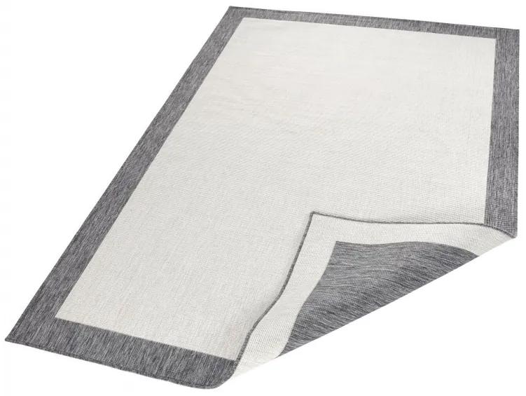 NORTHRUGS - Hanse Home koberce Kusový koberec Twin-Wendeteppiche 103108 creme grau – na von aj na doma - 80x350 cm
