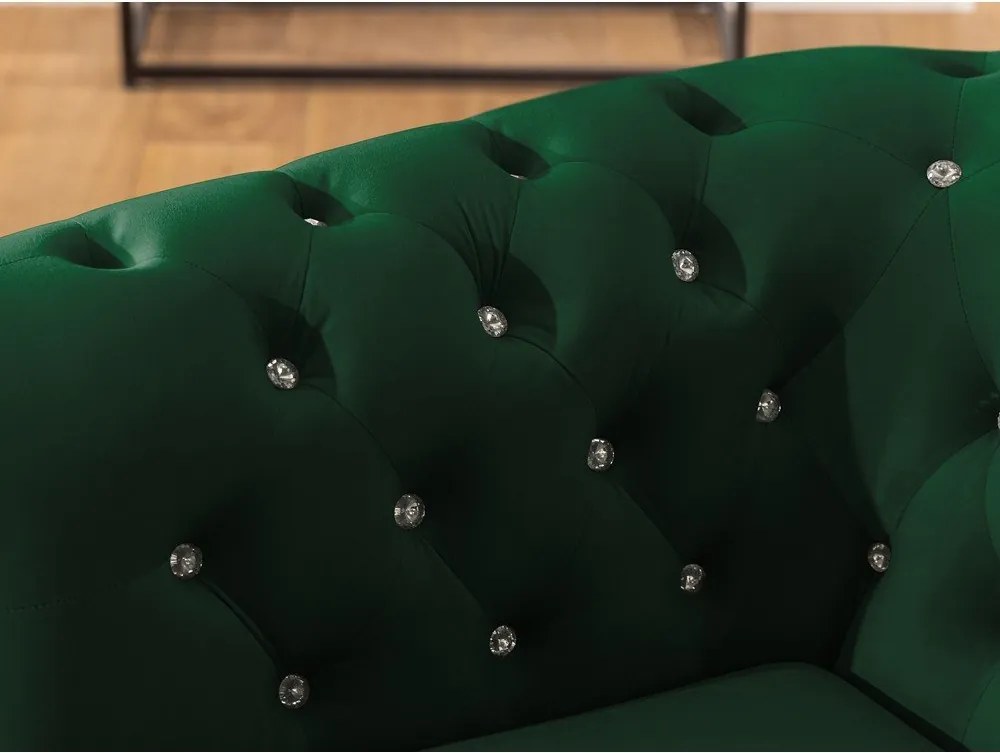 Zelená zamatová rozkladacia pohovka 148 cm York Blik – Ropez