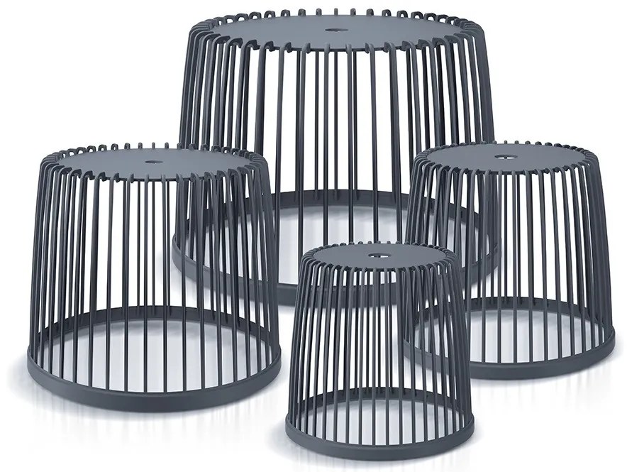 Kompletný set 4 univerzálnych košov, antracit