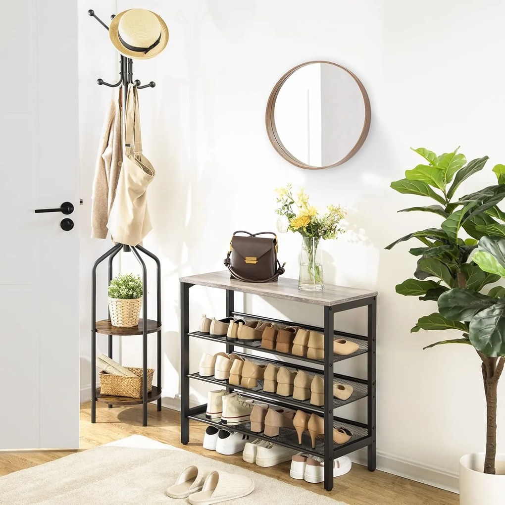 Botník Vasagle Ormio 69 cm černý/šedý