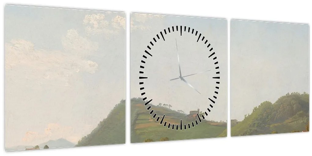 Obraz - Simon Denis, View Near Naples, reprodukcia (s hodinami) (90x30 cm)