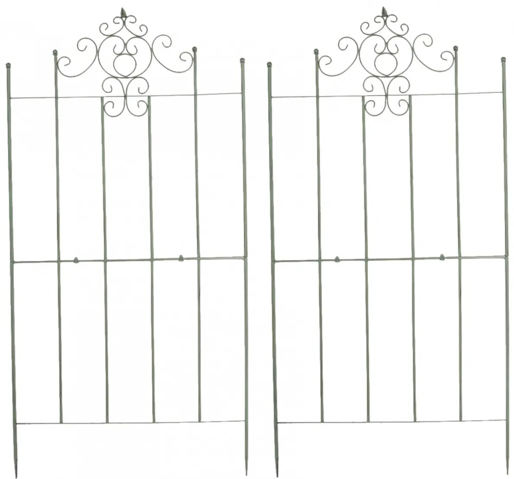2x Mriežka na popínavé rastliny Paula - 180 x 85,5 cm - Zelená antik
