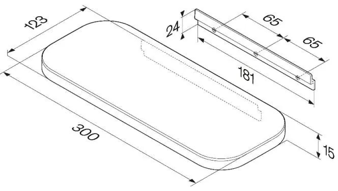Kúpeľňová polica AM.PM Func A8F37600 chróm