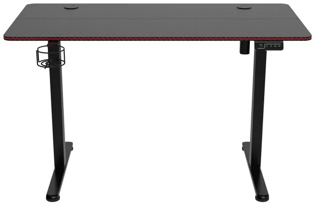 Herný stôl s LED osvetlením SHADOW GAMER 2.0 elektrický, čierny