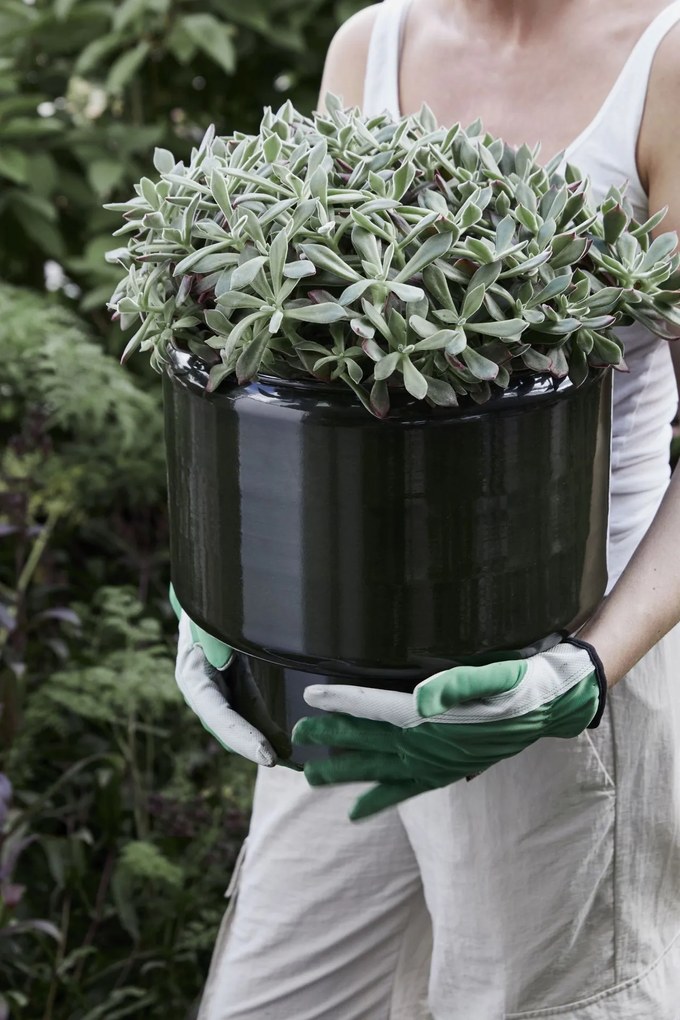 House Doctor Plechový obal na kvetiny Pile Green Menší