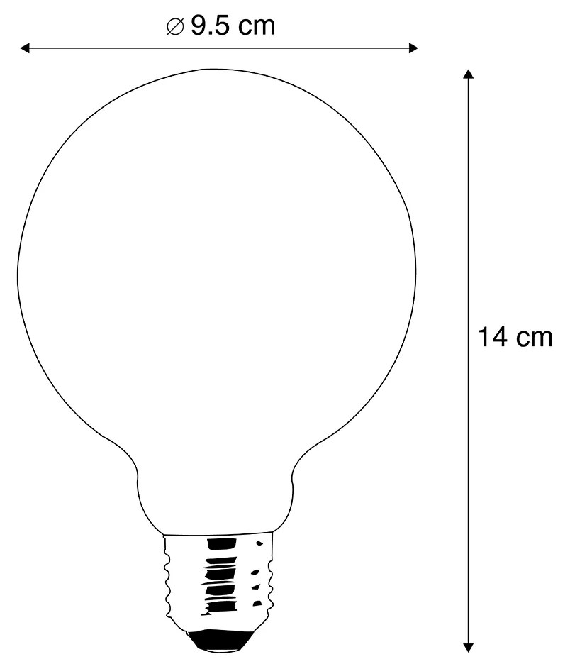 Sada 5 inteligentných LED žiaroviek E27 G95 4,5 W 470 lm 2700-6500 K