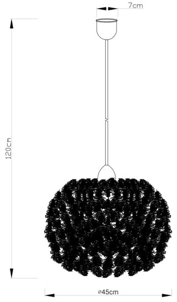 Globo 15057 - Luster na lanku KATUNGA 1xE27/40W/230V