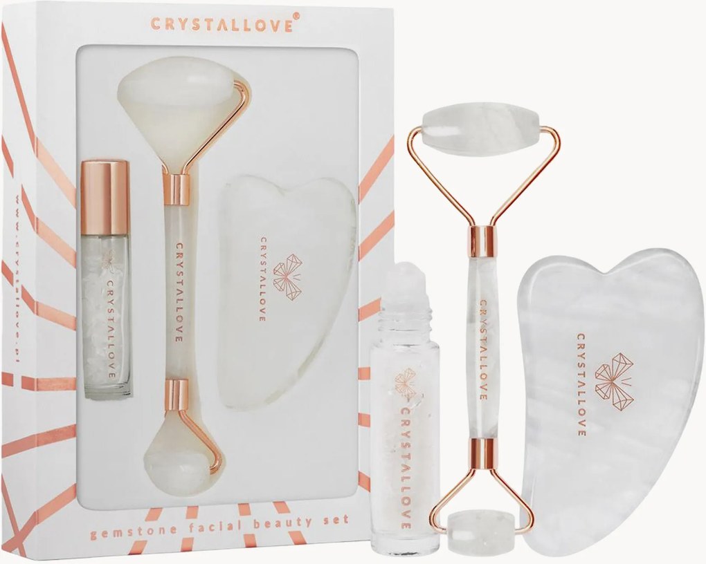 Súprava na starostlivosť Clear Quartz Crystallove, 3 ks