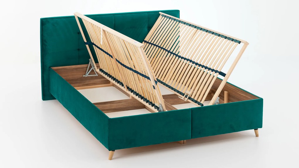 DREVONA® Manželská posteľ 180 cm ZARA, tyrkysová Terra 75