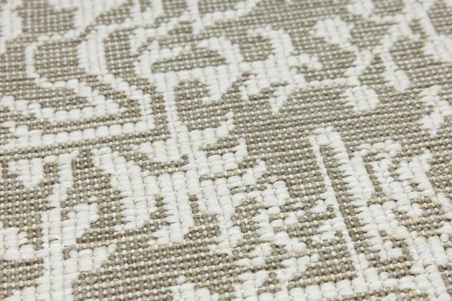 Obojstranný koberec BRUSSELS 205989/10610 béžový / krémový kruh