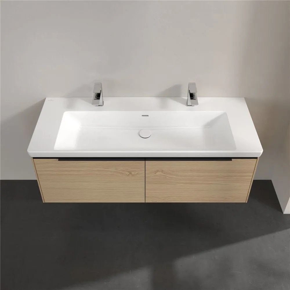 VILLEROY &amp; BOCH Subway 3.0 závesná skrinka pod umývadlo, 2 zásuvky, 1272 x 478 x 429 mm, Nordic Oak, C60101VJ