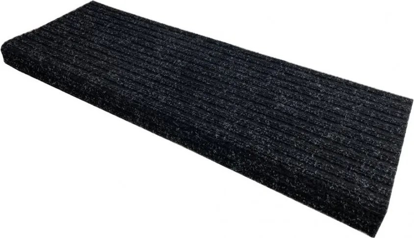 Vopi Nášľapy na schody Rio antracit obdĺžnik, samolepiaci - 25x80 obdĺžnik (rozmer vrátane ohybu)