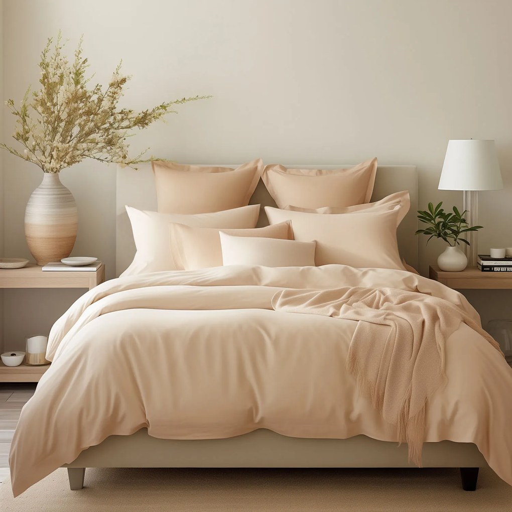 SATÉNOVÁ OBLIEČKA NA VANKÚŠ 50X80 CM SVETLOBÉŽOVÁ