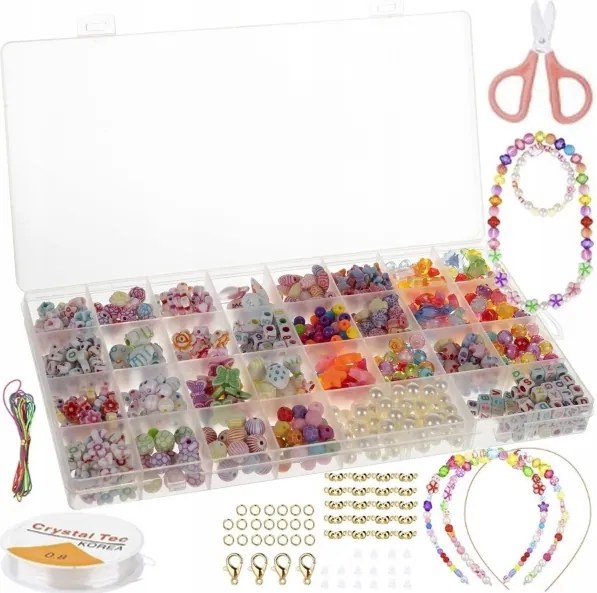 Kruzzel 19730 Sada na výrobu náramkov 900 ks