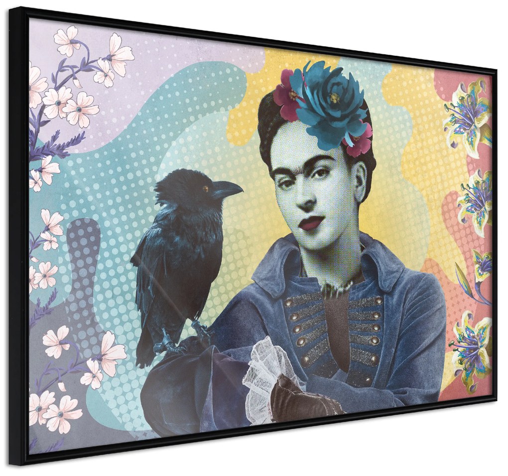 Artgeist Plagát - Totemic Frida [Poster] Veľkosť: 30x20, Verzia: Čierny rám s passe-partout