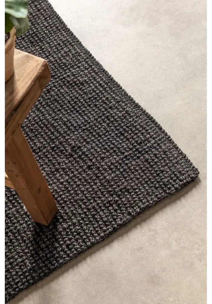 Čierny jutový behúň 80x200 cm Bouclé – Hanse Home