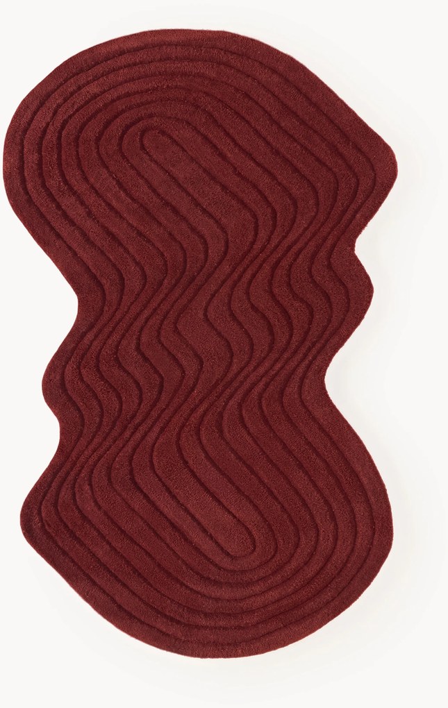 Ručne tuftovaný vlnený koberec v organickom tvare Aliza