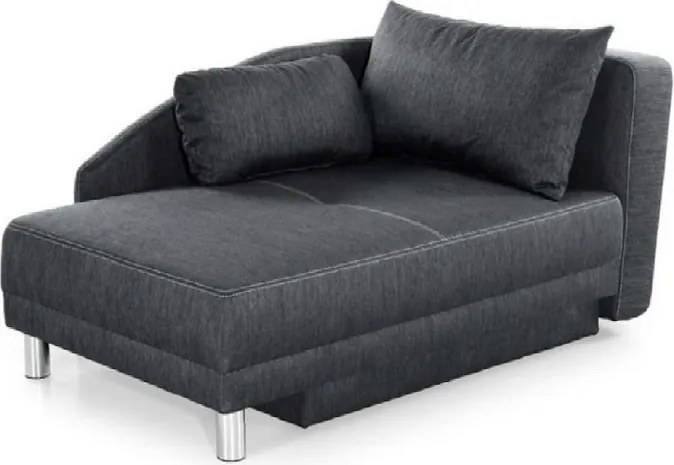 Pohovka s bočnou opierkou Roy, šedá tkanina, rozkládacia