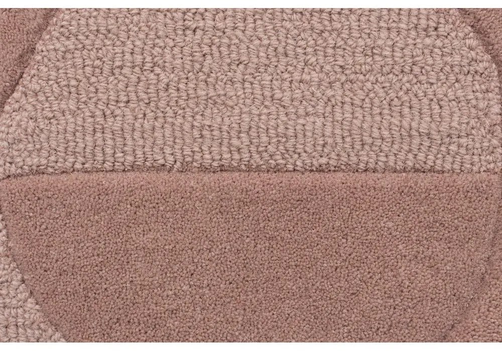 Ružový koberec z vlny Flair Rugs Gigi, 120 × 170 cm