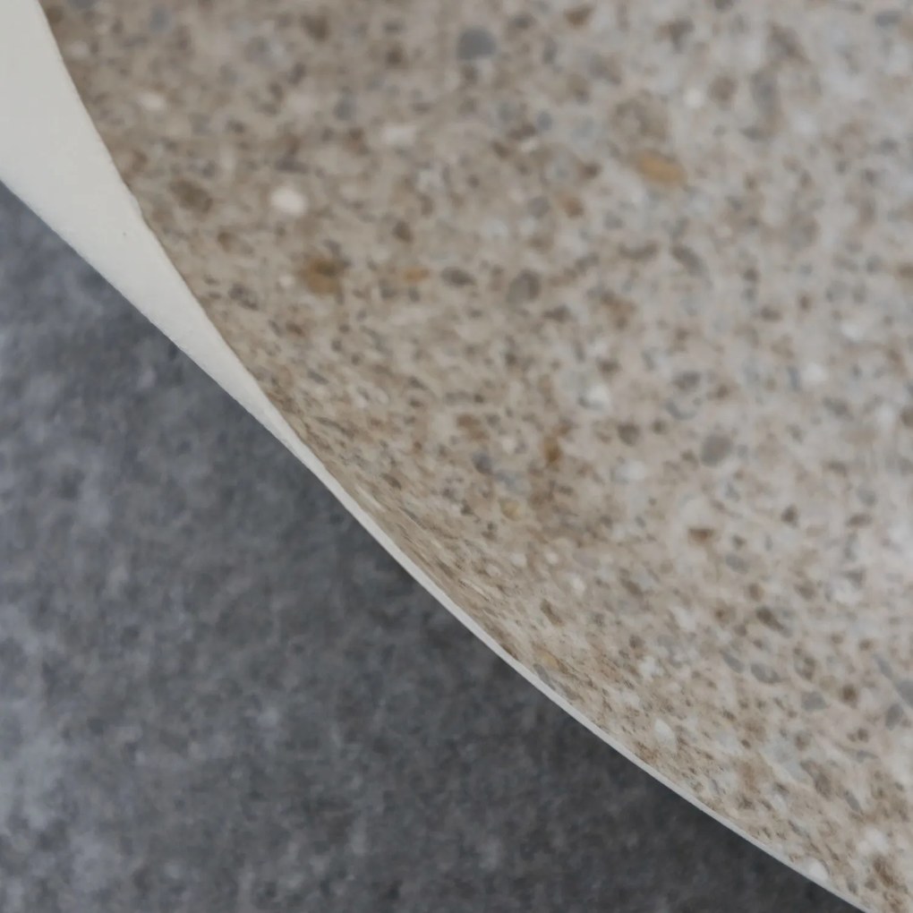 Gerflor, PVC podlaha - lino AladinTex Home 0711 Gravel, na mieru, šíře 4m, béžová, bez podkladu, obývacia izba