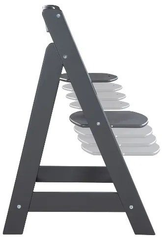 roba Detská drevená vysoká jedálenská stolička Sit Up (antracitová/flex) (100306933)