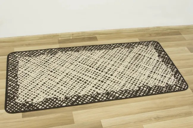 Protišmykový kuchynský koberec/ behúň Flex 19654/19 hnedý