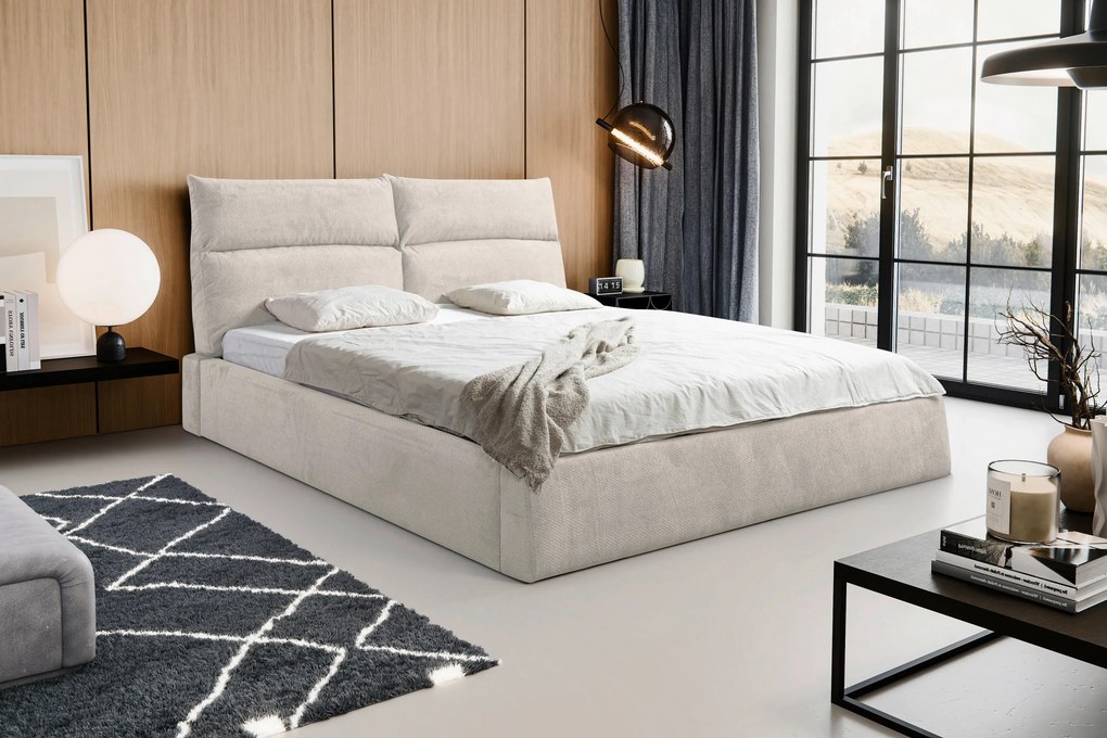 XXXLutz ČALÚNENÁ POSTEĽ, 180/200 cm, prírodná farba MID.YOU - Online Only spálne - 002029000801