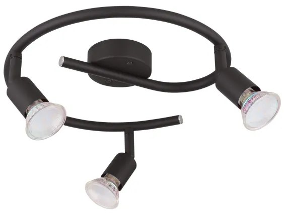 GLOBO 57382-3L - LED Bodové svietidlo OLIWA 3xGU10/3W/230V čierna