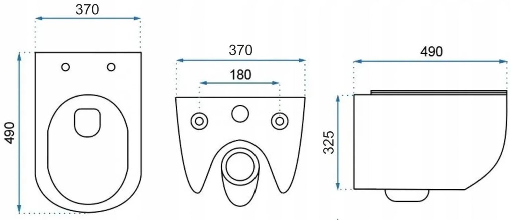 Závesné WC Rea CARTER RIMLESS + Duroplast sedátko slim - biele