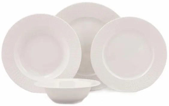 24-dielna jedálenská sada, biela/porcelán