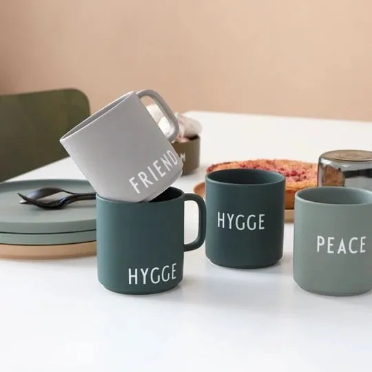 DESIGN LETTERS Porcelánový hrnček Green Hygge 300 ml