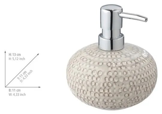 Krémovobiely keramický dávkovač mydla 0.47 l Pergole - Wenko
