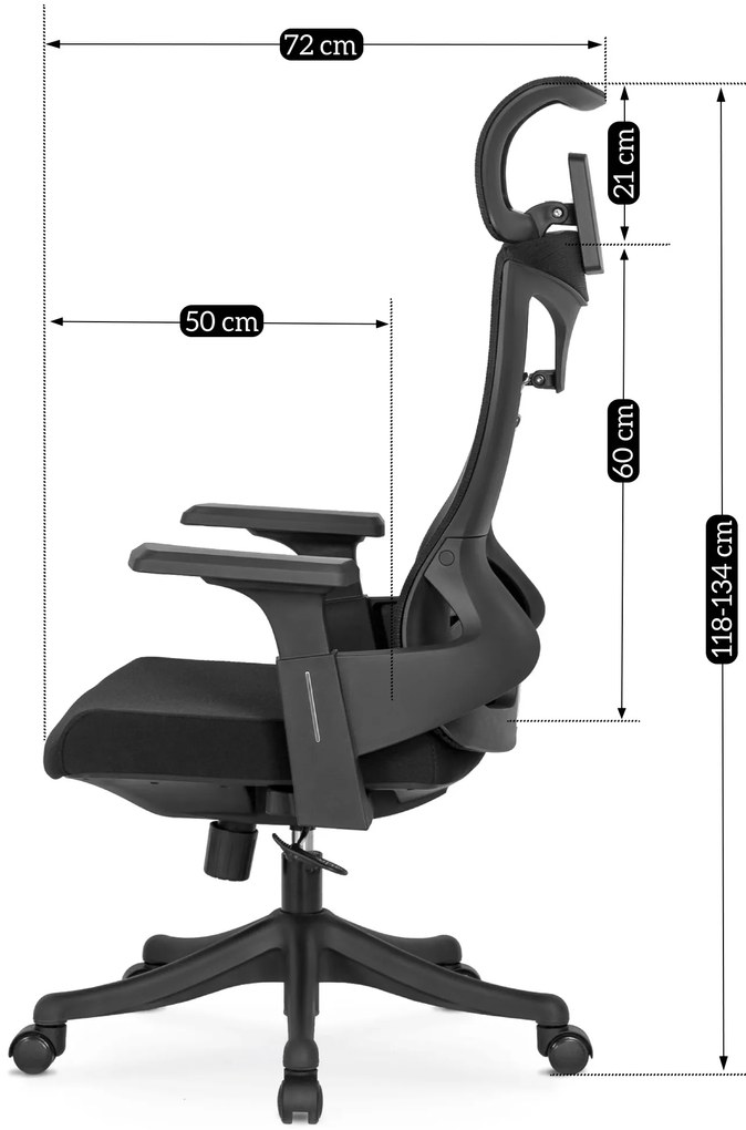 PROXIMA.store - Dizajnové kancelárske kreslo CARET FARBA: čierna