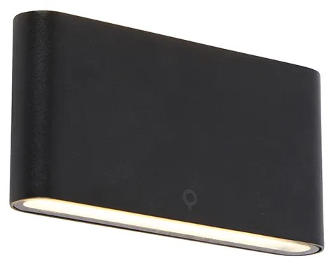 Moderná vonkajšia nástenná lampa čierna 17,5 cm vrátane LED IP65 - Batt