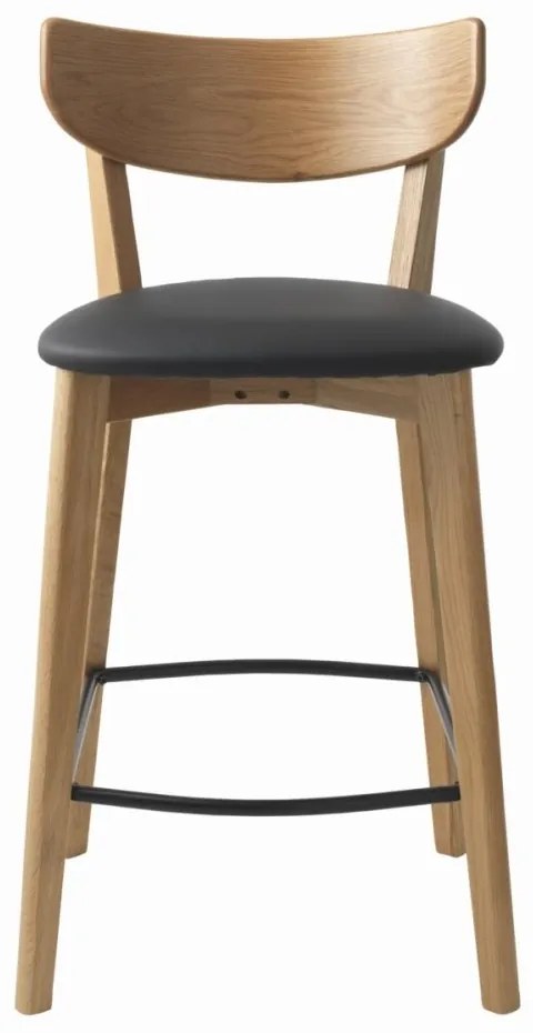 Dizajnová barová stolička Kian prírodná - čierna - posledný kus