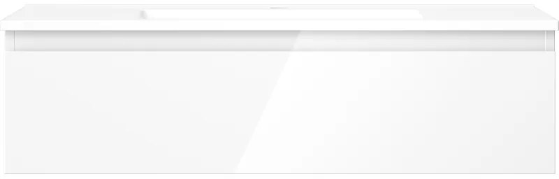 Mexen Orio, kúpeľňová skrinka 90 cm s umývadlom Otis, 1 zásuvka, biela lesklá, 91A10-09023-1-BF00-W18M00