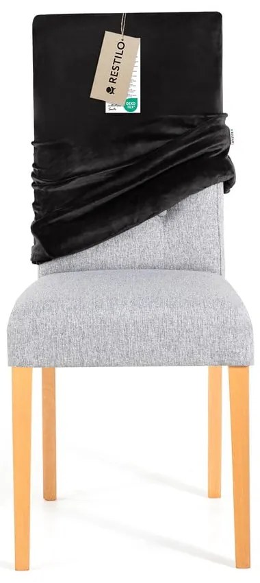 Čierne napínacie poťahy v súprave 4 ks na stoličku 48 cm Sento – Restilo