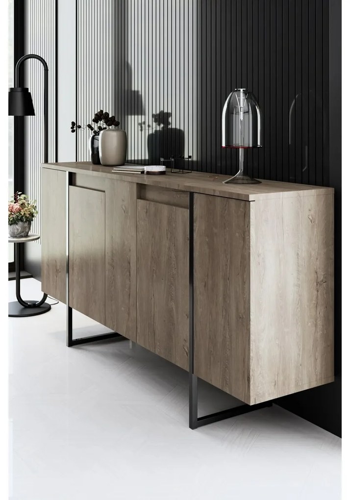 Skrinka Luxe Walnut and Black