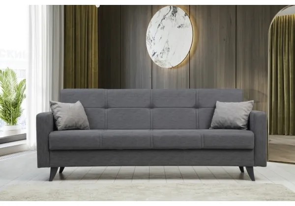 Trojmiestná rozkladacia pohovka KORFU tmavosivá