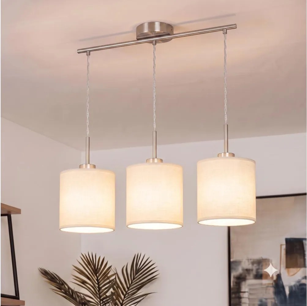 Brilagi - LED závesný luster na lanku NUBILA 3xE27/60W/230V krémový