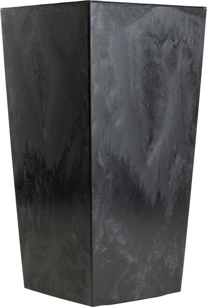 PLASTOVÝ KVETINÁČ PORTO 75X39,5X39,5 CM IMITÁCIA BETÓNU ČIERNA