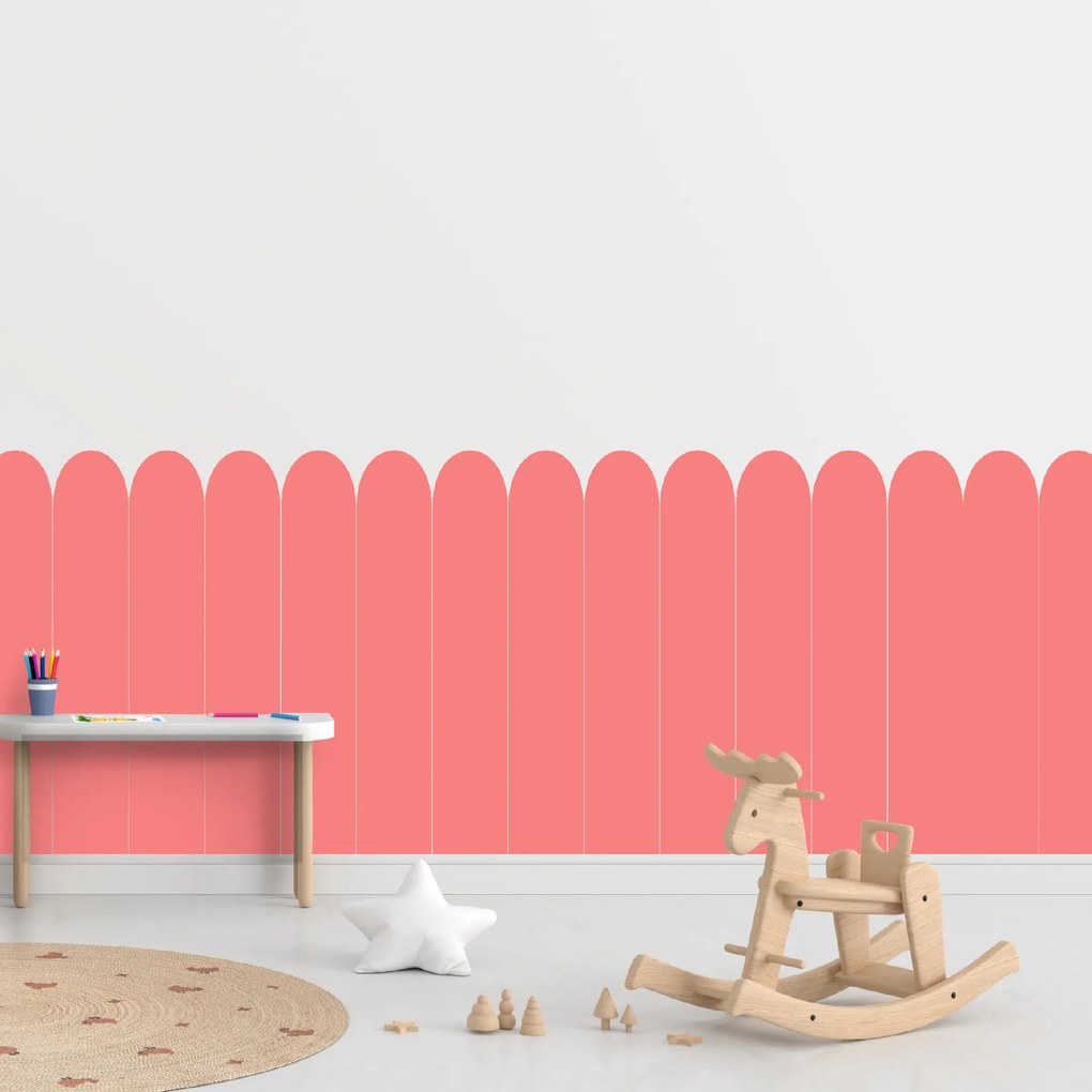 60x100cm Oblúk - Ružová farba - textilná nálepka na stenu Farba: Tmavá, Veľkosť: 100 cm