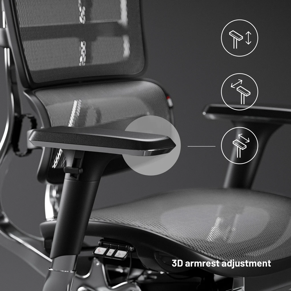 Kancelárska ergonomická stolička Diablo V-Master, čierno-šedá