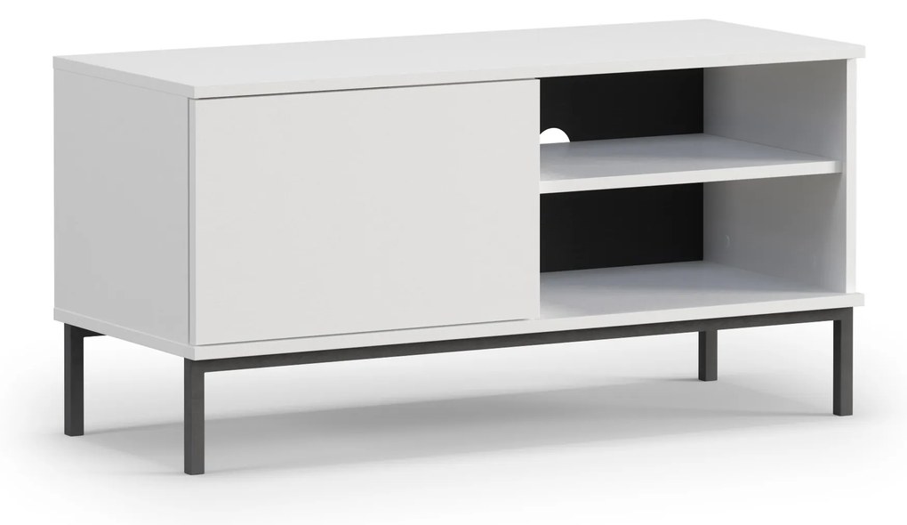 Tv stolík Quebec 1D (biela matná). Akcia -20%. Vlastná spoľahlivá doprava až k Vám domov. 1051871