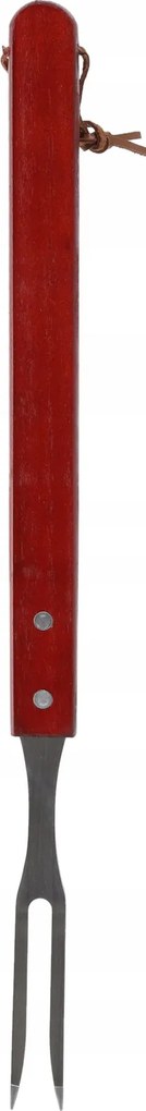 CH 3-dielna sada grilovacieho náradia -lopatka, kliešte, vidlička - červená